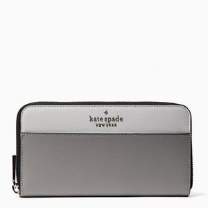 Kate Spade NEW Staci Large Continental Nimbus Grey Wallet w/Tags